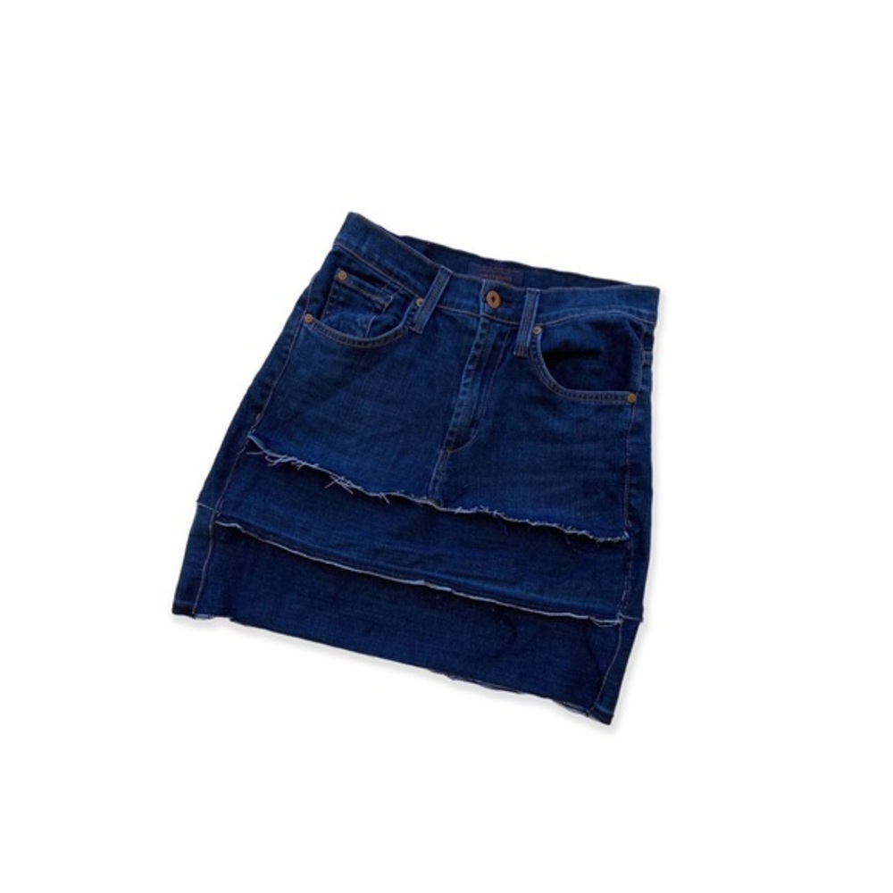 James Jeans Deconstructed Denim Mini Skirt